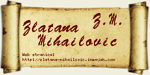Zlatana Mihailović vizit kartica